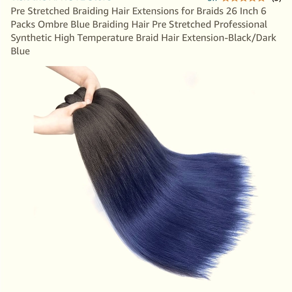 Black/Blue Braiding Hair
